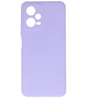 Xiaomi Redmi Note 12 5G Hoesje - 2.0mm Dikke Fashion Telefoonhoesje Backcover - Siliconen Hoesje - Paars