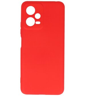 Xiaomi Poco X5 Hoesje - 2.0mm Dikke Fashion Telefoonhoesje Backcover - Siliconen Hoesje - Rood