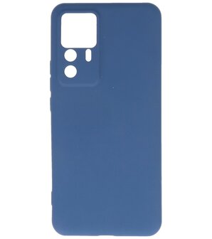 Xiaomi 12T Pro Hoesje - 2.0mm Dikke Fashion Telefoonhoesje Backcover - Siliconen Hoesje - Navy
