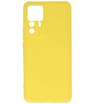 Xiaomi 12T Pro Hoesje - 2.0mm Dikke Fashion Telefoonhoesje Backcover - Siliconen Hoesje - Geel