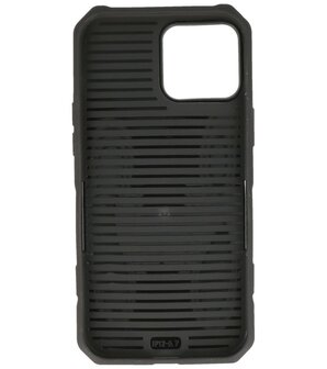 MagSafe Hoesje - Shockproof Back Cover voor de iPhone 12 Pro Max - Zwart