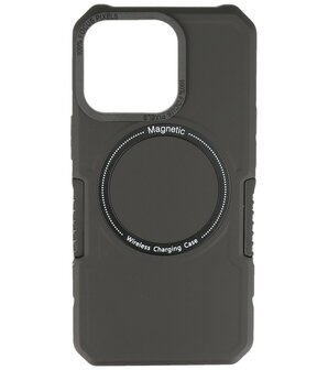 MagSafe Hoesje - Shockproof Back Cover voor de iPhone 13 Pro - Zwart