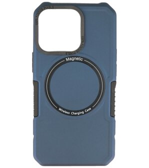 MagSafe Hoesje - Shockproof Back Cover voor de iPhone 13 Pro - Navy