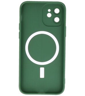 MagSafe Hoesje met Camera Beschermer voor iPhone 11 Donker Groen