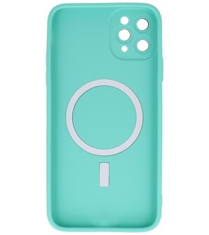 MagSafe Hoesje met Camera Beschermer voor iPhone 11 Pro Turquoise