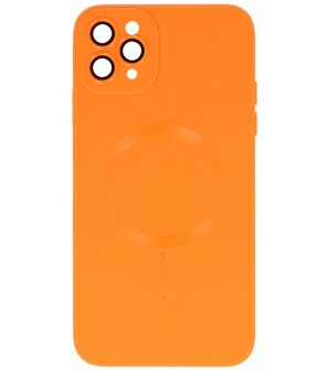 MagSafe Hoesje met Camera Beschermer voor iPhone 11 Pro Max Oranje