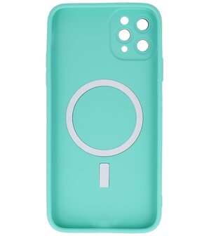 MagSafe Hoesje met Camera Beschermer voor iPhone 11 Pro Max Turquoise