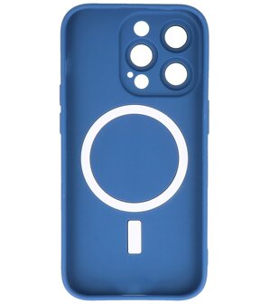 MagSafe Hoesje met Camera Beschermer voor iPhone 12 Pro Max Navy