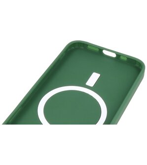 MagSafe Hoesje met Camera Beschermer voor iPhone 12 Pro Max Donker Groen