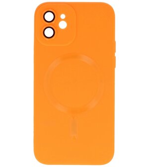 MagSafe Hoesje met Camera Beschermer voor iPhone 12 Oranje