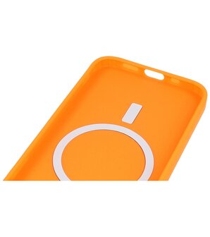 MagSafe Hoesje met Camera Beschermer voor iPhone 14 Plus Oranje