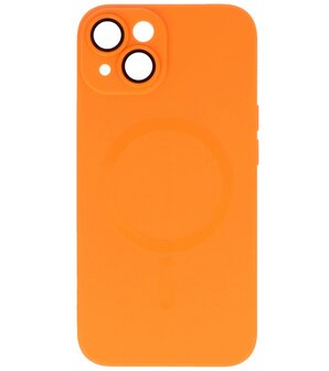 MagSafe Hoesje met Camera Beschermer voor iPhone 14 Oranje
