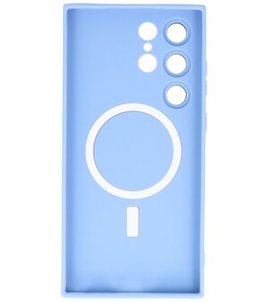 MagSafe Hoesje met Camera Beschermer voor Samsung Galaxy S23 Ultra Blauw