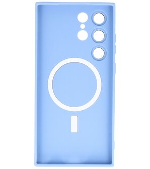 MagSafe Hoesje met Camera Beschermer voor Samsung Galaxy S23 Ultra Blauw