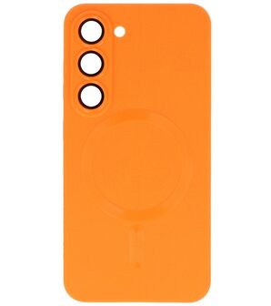 MagSafe Hoesje met Camera Beschermer voor Samsung Galaxy S23 Plus Oranje