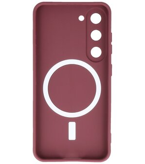 MagSafe Hoesje met Camera Beschermer voor Samsung Galaxy S23 Plus Bruin
