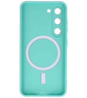 MagSafe Hoesje met Camera Beschermer voor Samsung Galaxy S23 Plus Turquoise