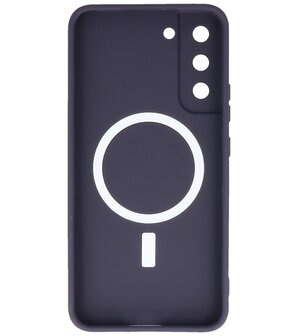 MagSafe Hoesje met Camera Beschermer voor Samsung Galaxy S22 Plus Nacht Paars