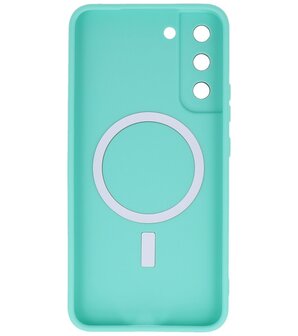 MagSafe Hoesje met Camera Beschermer voor Samsung Galaxy S22 Plus Turquoise