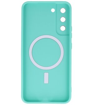 MagSafe Hoesje met Camera Beschermer voor Samsung Galaxy S22 Turquoise