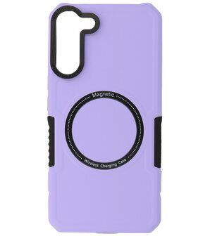 Samsung Galaxy S21 Plus MagSafe Hoesje - Shockproof Back Cover - Paars