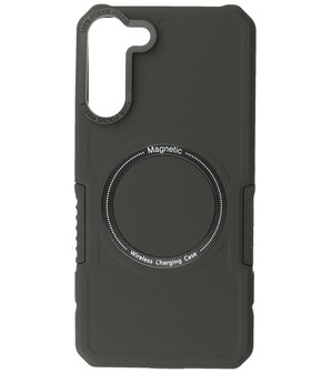 Samsung Galaxy S22 Plus MagSafe Hoesje - Shockproof Back Cover - Zwart