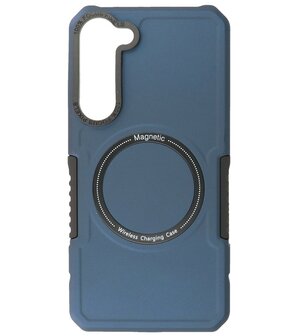 Samsung Galaxy S23 Plus MagSafe Hoesje - Shockproof Back Cover - Navy