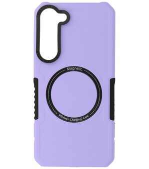 Samsung Galaxy S23 MagSafe Hoesje - Shockproof Back Cover - Paars