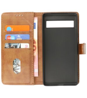 Google Pixel 7A Hoesje Book Case Portemonnee Telefoonhoesje - Bruin