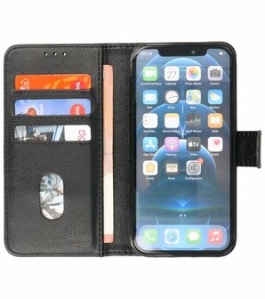 iPhone 15 Hoesje Book Case Telefoonhoesje Zwart