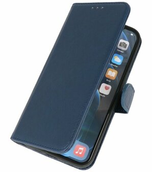 iPhone 15 Hoesje Book Case Telefoonhoesje Navy