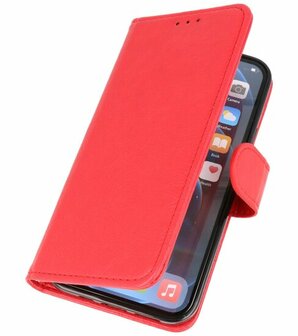iPhone 15 Hoesje Book Case Telefoonhoesje Rood