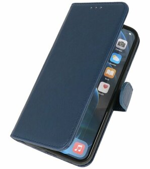 iPhone 15 Pro Max Hoesje Book Case Telefoonhoesje Navy