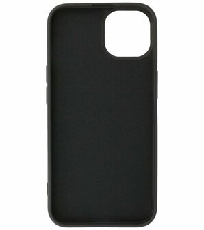 iPhone 15 Hoesje - 2.0mm Dikke Fashion Telefoonhoesje Backcover - Zwart