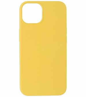 iPhone 15 Plus Hoesje - 2.0mm Dikke Fashion Telefoonhoesje Backcover - Geel