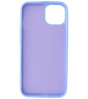 iPhone 15 Plus Hoesje - 2.0mm Dikke Fashion Telefoonhoesje Backcover - Paars