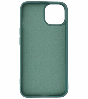 iPhone 15 Plus Hoesje - 2.0mm Dikke Fashion Telefoonhoesje Backcover - Donker Groen