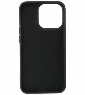 iPhone 15 Pro Hoesje - 2.0mm Dikke Fashion Telefoonhoesje Backcover - Zwart