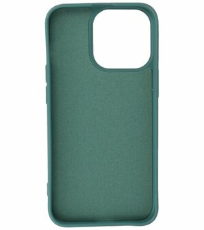 iPhone 15 Pro Hoesje - 2.0mm Dikke Fashion Telefoonhoesje Backcover - Donker Groen