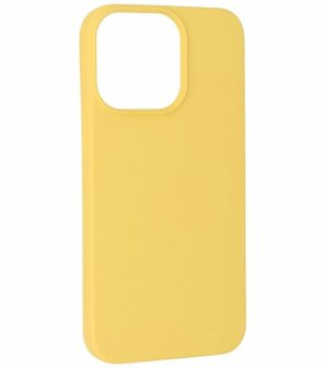 iPhone 15 Pro Max Hoesje - 2.0mm Dikke Fashion Telefoonhoesje Backcover - Geel