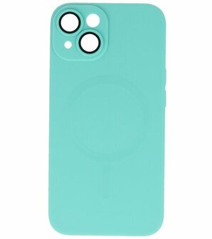 MagSafe Hoesje met Camera Beschermer voor iPhone 15 Turquoise