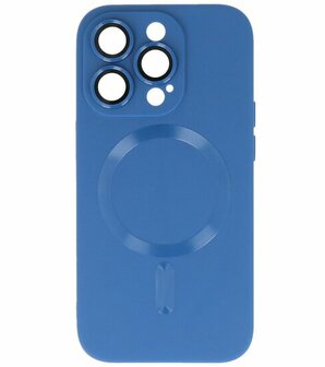 MagSafe Hoesje met Camera Beschermer voor iPhone 15 Pro Navy