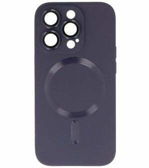 MagSafe Hoesje met Camera Beschermer voor iPhone 15 Pro Nacht Paars