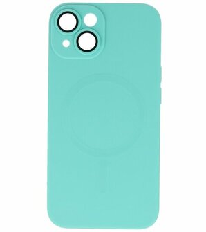 MagSafe Hoesje met Camera Beschermer voor iPhone 15 Plus Turquoise