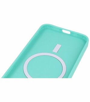 MagSafe Hoesje met Camera Beschermer voor iPhone 15 Plus Turquoise