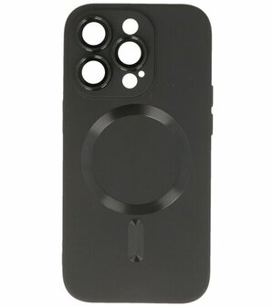 MagSafe Hoesje met Camera Beschermer voor iPhone 15 Pro Max Zwart