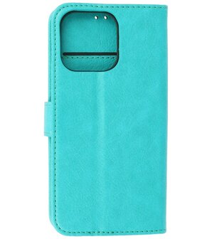 iPhone 15 Pro Hoesje Book Case Telefoonhoesje Groen