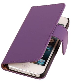 Paars Hoesje voor Apple iPhone 6 s Book/Wallet Case/Cover