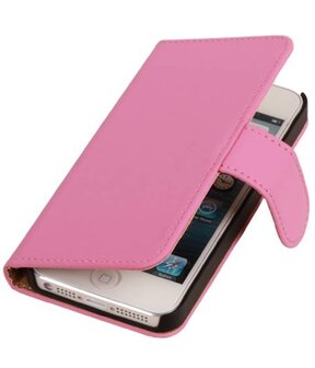 Roze Hoesje voor Apple iPhone 6 s Book/Wallet Case/Cover