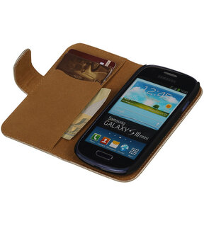 Lace Goud Samsung Galaxy S3 Mini VE Book/Wallet Case/Cover